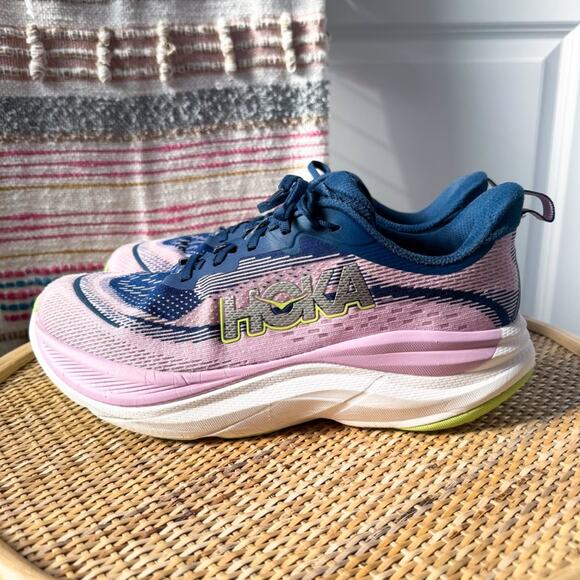 Hoka One One Skyflow Midnight Pink Twilight Road Running Sneakers Women’s 11 - Picture 4 of 9